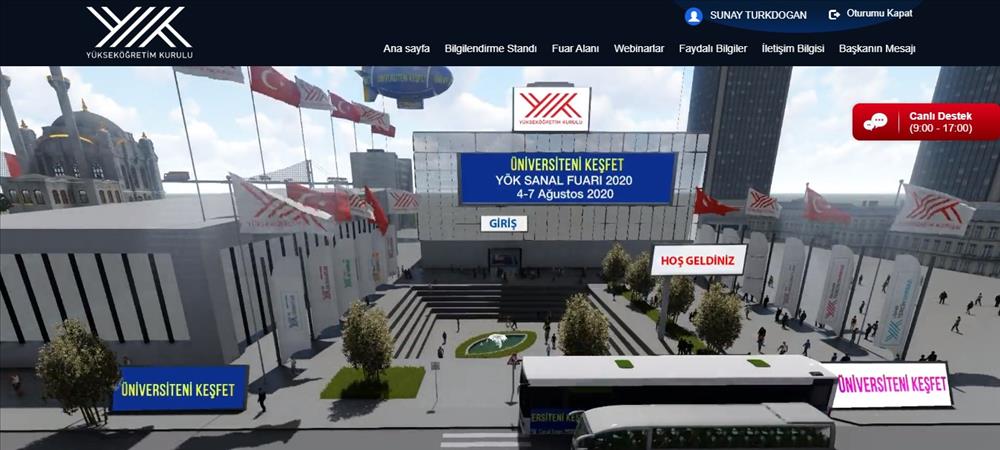 Üniversitemiz YÖK Sanal Fuarı 2020’ye katıldı