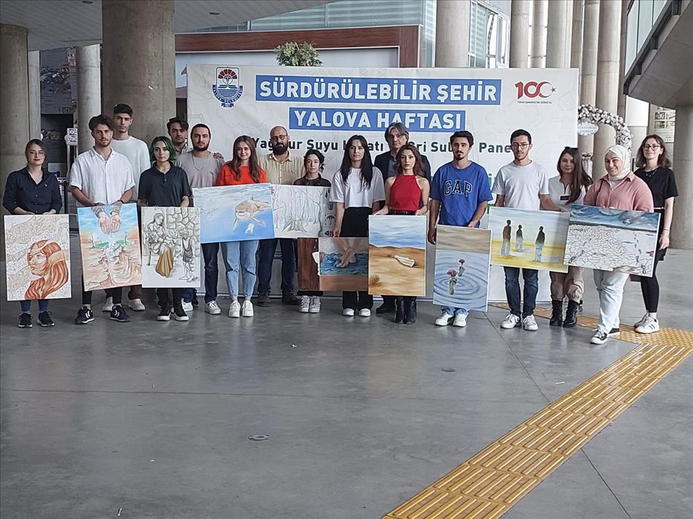 Resim Bölümü Öğrencileri “Yağmur Suyu Hasatı Ve Gri Sular” Paneline “Su Ayak İziniz Kaç Numara?” Temalı Resimleriyle Katıldılar