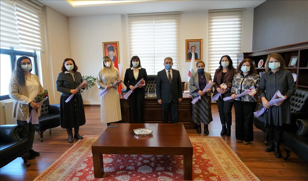 Yalova Üniversitesi Rektörü Prof. Dr. Suat Cebeci 8 Mart Dünya Kadınlar Günü Dolayısıyla Ziyaretlerde Bulundu