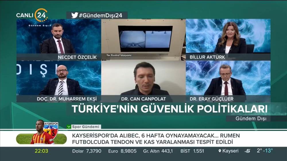 Yalova Üniversitesi Dr. Öğretim Üyesi Can Canpolat Tv 24’te Yayınlanan İki Farklı Programa Konuk Oldu